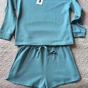 Women’s Zesica Waffle Knit Lounge Pajama Set